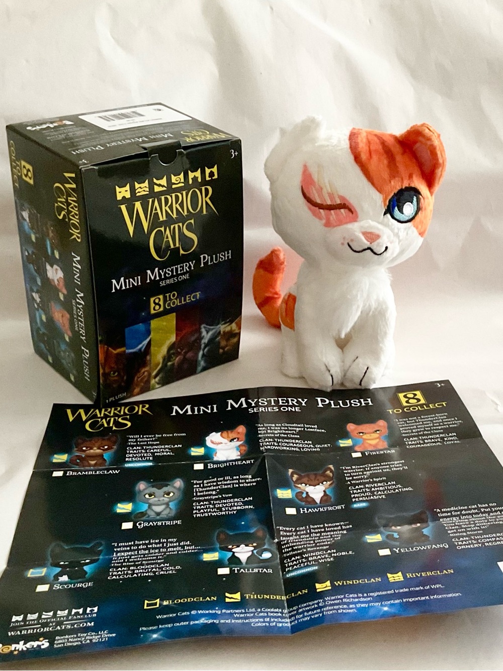 Warrior Cats 6" BRIGHTHEART Mini Plush Cat Erin Hunter Novel Series 1 NEW